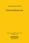 Könneke |  Unionsrechtsperson | Buch |  Sack Fachmedien