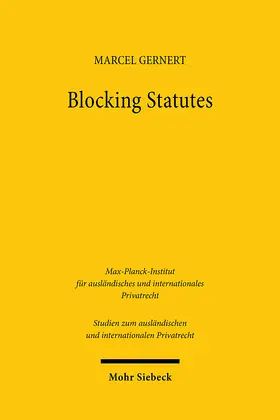 Gernert |  Blocking Statutes | eBook | Sack Fachmedien