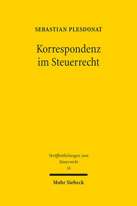 Plesdonat | Korrespondenz im Steuerrecht | Buch | 978-3-16-163534-2 | sack.de