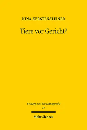Kerstensteiner | Tiere vor Gericht? | E-Book | www.sack.de