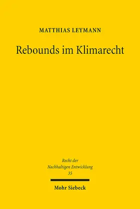 Leymann |  Rebounds im Klimarecht | Buch |  Sack Fachmedien