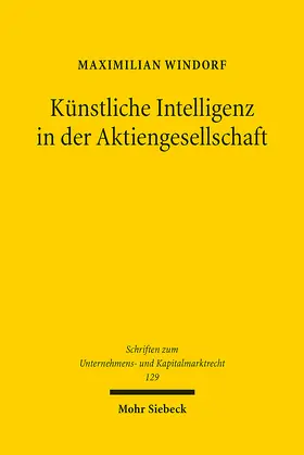 Windorf |  Künstliche Intelligenz in der Aktiengesellschaft | Buch |  Sack Fachmedien