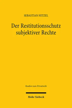 Hitzel | Der Restitutionsschutz subjektiver Rechte | Buch | 978-3-16-164086-5 | sack.de