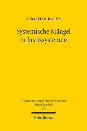 Hapka |  Systemische Mängel in Justizsystemen | Buch |  Sack Fachmedien