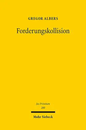 Albers |  Forderungskollision | Buch |  Sack Fachmedien