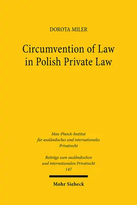 Miler |  Circumvention of Law in Polish Private Law | eBook | Sack Fachmedien