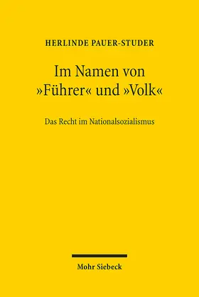 Pauer-Studer |  Im Namen von "Führer" und  "Volk" | eBook | Sack Fachmedien