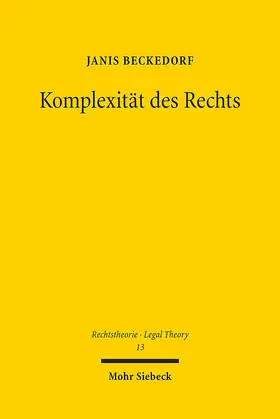 Beckedorf |  Komplexität des Rechts | Buch |  Sack Fachmedien