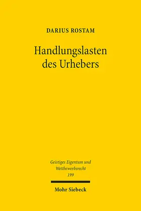 Rostam |  Handlungslasten des Urhebers | Buch |  Sack Fachmedien