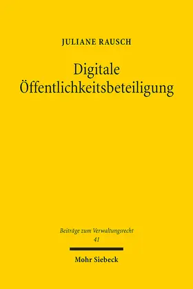 Rausch |  Digitale Öffentlichkeitsbeteiligung | Buch |  Sack Fachmedien