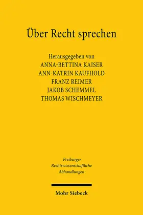 Kaiser / Kaufhold / Reimer |  Über Recht sprechen | eBook | Sack Fachmedien