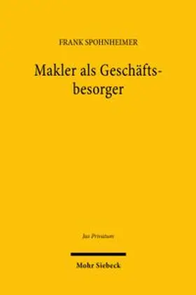 Spohnheimer |  Makler als Geschäftsbesorger | Buch |  Sack Fachmedien