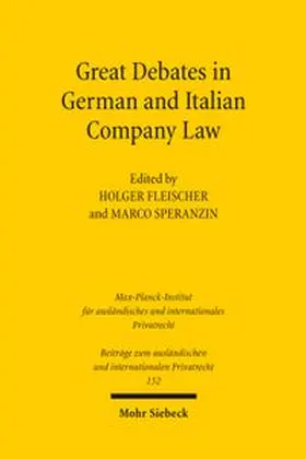 Fleischer / Speranzin |  Great Debates in German and Italian Company Law | Buch |  Sack Fachmedien