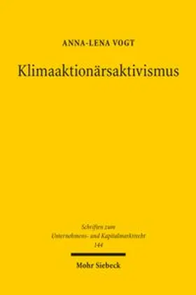 Vogt | Klimaaktionärsaktivismus | Buch | 978-3-16-200919-7 | www.sack.de