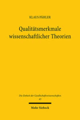 Pähler | Qualitätsmerkmale wissenschaftlicher Theorien | Buch | 978-3-16-944847-0 | sack.de