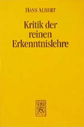 Albert |  Kritik der reinen Erkenntnislehre | Buch |  Sack Fachmedien