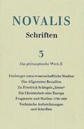 Schulz |  Novalis: Schriften 3 | Buch |  Sack Fachmedien