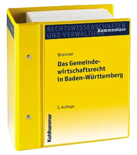 Bronner / Friedl / Glinder | Das Gemeindewirtschaftsrecht in Baden-Württemberg | Loseblattwerk | sack.de