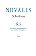 Samuel / Rommel / Mähl |  Novalis. Schriften 6/3 | Buch |  Sack Fachmedien