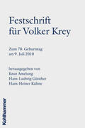 Amelung / Günther / Kühne |  Festschrift für Volker Krey | Buch |  Sack Fachmedien