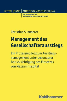Summerer |  Management des Gesellschafterausstiegs | Buch |  Sack Fachmedien