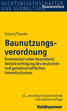 Stühler / Fickert / Fieseler | Baunutzungsverordnung | Buch | 978-3-17-022136-9 | sack.de