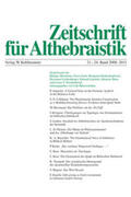 Rüterswörden |  Zeitschrift für Althebraistik, 21.-24. Band 2008-2011 | Buch |  Sack Fachmedien