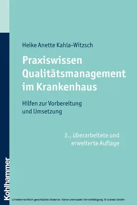 Kahla-Witzsch |  Praxiswissen Qualitätsmanagement im Krankenhaus | eBook | Sack Fachmedien