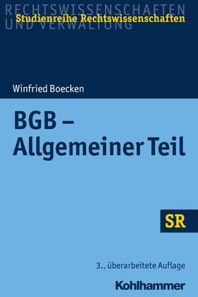 Boecken | Boecken, W: BGB - Allgemeiner Teil | Buch | 978-3-17-029903-0 | sack.de