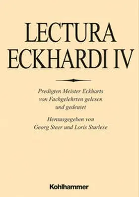 Steer / Sturlese |  Lectura Eckhardi IV | Buch |  Sack Fachmedien