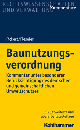 Fickert / Fieseler | Stühler, H: Baunutzungsverordnung | Buch | 978-3-17-035062-5 | sack.de
