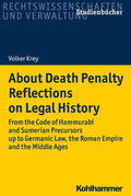 Krey |  About Death Penalty. Reflections on Legal History | eBook | Sack Fachmedien