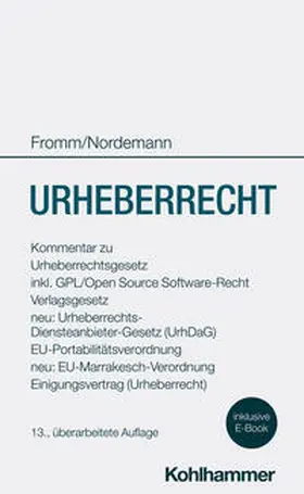 Nordemann / Czychowski / Fromm |  Urheberrecht | Buch |  Sack Fachmedien