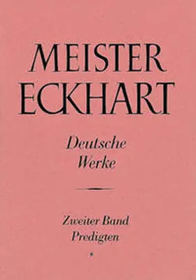 Quint |  Meister Eckhart. Deutsche Werke Band 2: Predigten | Buch |  Sack Fachmedien