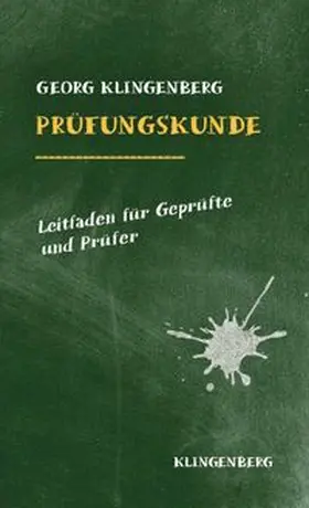 Klingenberg | Prüfungskunde | Buch | 978-3-200-04924-6 | www.sack.de