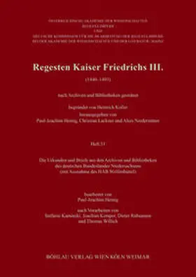 Heinig |  Regesten Kaiser Friedrichs III. (1440-1493) | Buch |  Sack Fachmedien