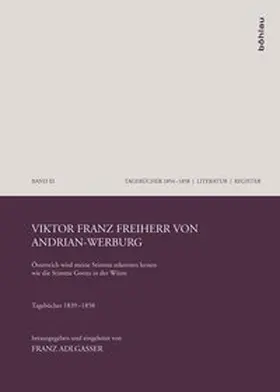 Adlgasser |  Viktor Franz Freiherr von Andrian-Werburg | Buch |  Sack Fachmedien