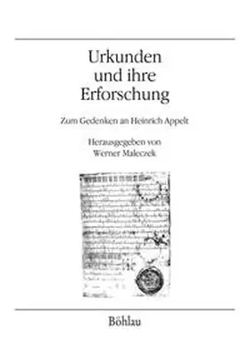 Maleczek |  Urkunden und ihre Erforschung | Buch |  Sack Fachmedien