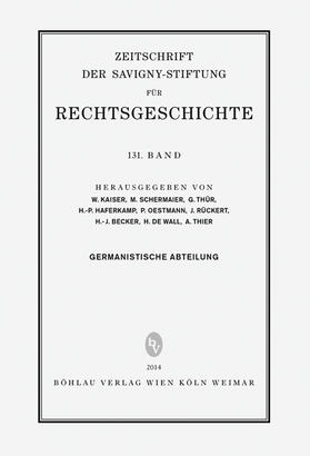 Oestmann / Rückert / Haferkamp | ZRG Germanistische Abteilung 131. Band (2014) | Buch | 978-3-205-79547-6 | sack.de