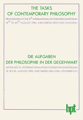Leinfellner / Wuketits |  The Tasks of Contemporary Philosophy / Die Aufgaben der Philosophie in der Gegenwart | Buch |  Sack Fachmedien
