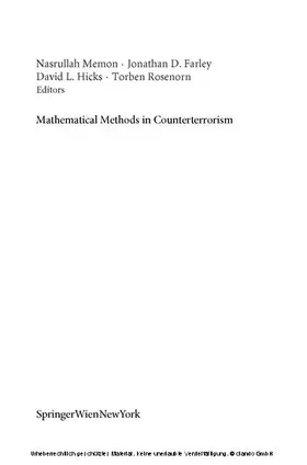 Memon / Farley / Hicks |  Mathematical Methods in Counterterrorism | eBook | Sack Fachmedien