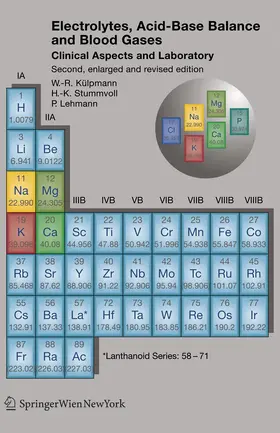Külpmann / Stummvoll / Lehmann |  Electrolytes, Acid-Base Balance and Blood Gases | Buch |  Sack Fachmedien
