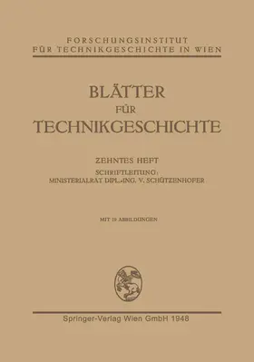 Schüt?enhofer |  Blätter für Technikgeschichte | Buch |  Sack Fachmedien
