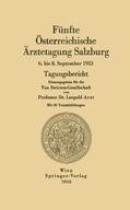 Arzt |  Fünfte Österreichische Ärztetagung Salzburg | Buch |  Sack Fachmedien