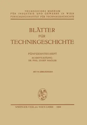 Nagler |  Blätter für Technikgeschichte | Buch |  Sack Fachmedien
