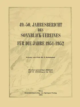  49.-50. Jahresbericht des Sonnblick-Vereines für die Jahre 1951-1952 | Buch |  Sack Fachmedien