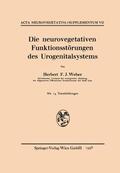 Weber |  Die neurovegetativen Funktionsstörungen des Urogenitalsystems | Buch |  Sack Fachmedien