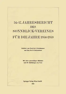  54.-57. Jahresbericht des Sonnblick-Vereines für die Jahre 1956-1959 | Buch |  Sack Fachmedien