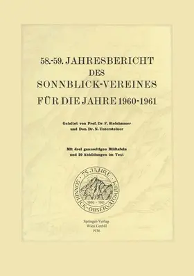  58.-59. Jahresbericht des Sonnblick-Vereines für die Jahre 1960-1961 | Buch |  Sack Fachmedien