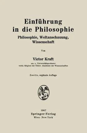 Kraft |  Einführung in die Philosophie | Buch |  Sack Fachmedien